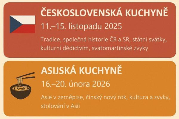 Tematické týdny v naší školní jídelně