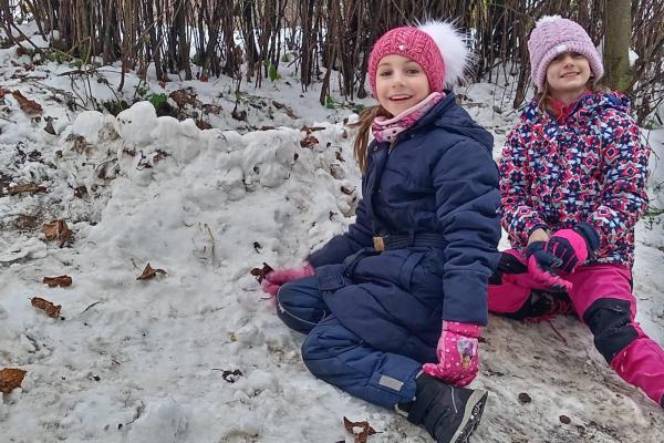 první sněhové radovánky